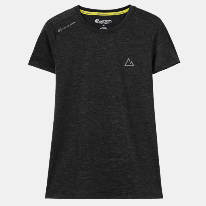 G-Motion Ladies Short Sleeve T-shirt 72 Melange Space Dyed Dark Grey