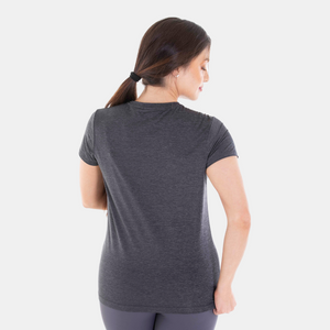 G-Motion Ladies Short Sleeve T-shirt 72 Melange Space Dyed Dark Grey