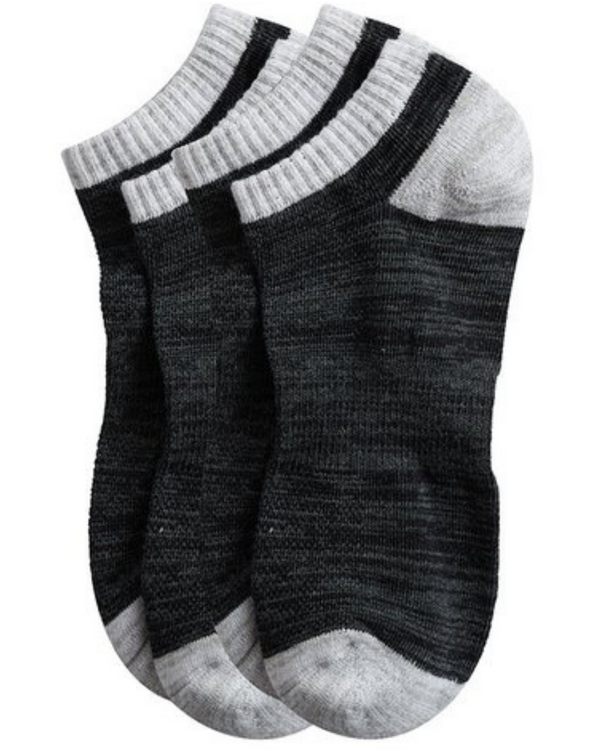 Unisex Solid Ankle Socks (2-pairs) 85 Signature Black/MHG