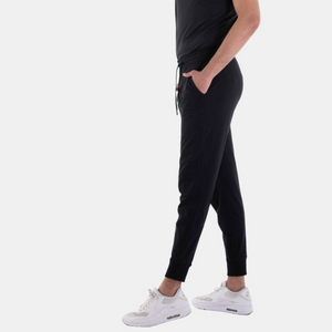 Stretchy Elastic Waistband Lightweight Jogger Pants 09 Signature Black