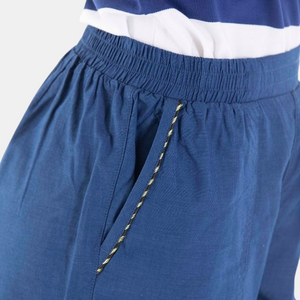 Ladies Drawstring Cotton Shorts 62 Insignia Blue