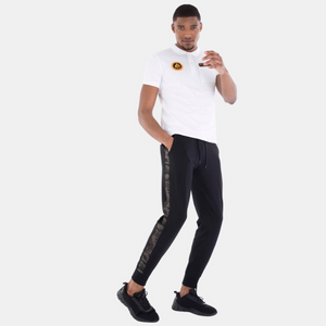 Stretchy Elastic Waistband Lightweight Jogger Pants 61 Signature Black x Camo Taping
