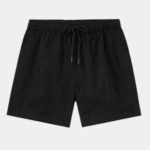 Ladies Drawstring Cotton Shorts 09 Signature Black