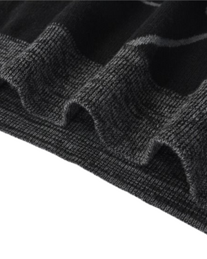 Men's Crew Neck Knit Sweater Signature Black Pattern