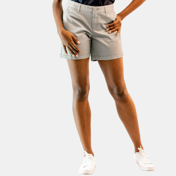 Mid-Rise Casual Shorts Wet Weather Grey