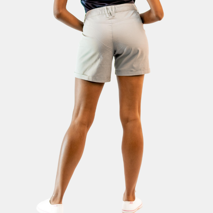 Mid-Rise Casual Shorts Wet Weather Grey