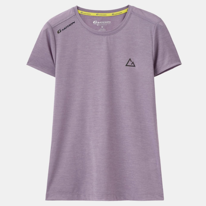 G-Motion Ladies Short Sleeve T-shirt 62 Melange Space Dyed Dusk Purple