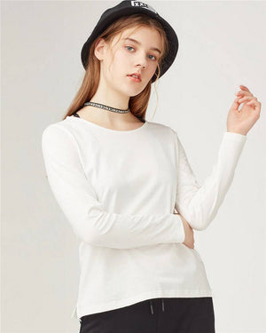 Solid Long Sleeve Basic T-Shirt White