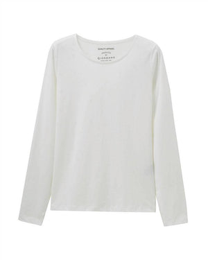 Solid Long Sleeve Basic T-Shirt White