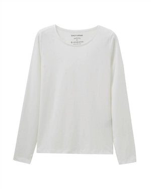 Solid Long Sleeve Basic T-Shirt White