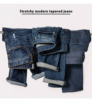 Stretchy Tapered Jeans 72 Dark Indigo